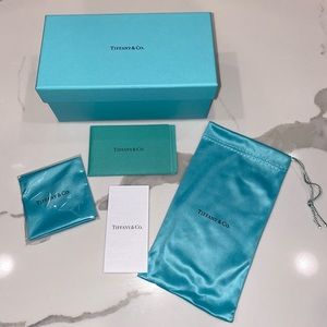 Tiffany & Co. Sunglasses Box, Microfiber pouch, and Microfiber Cleaning Cloth